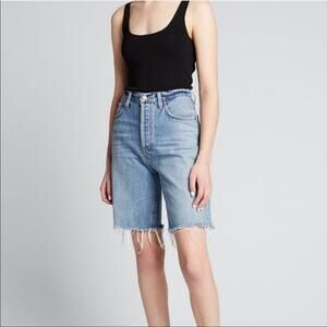 AGOLDE Pinch Waist Bermuda Denim Shorts Size 24